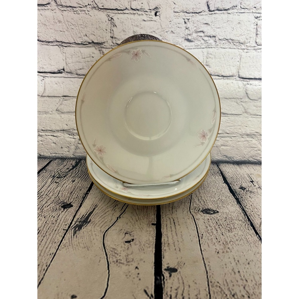 Vintage Legendary By Noritake Shrewsbury 3490 Saucers Set of 3 Floral